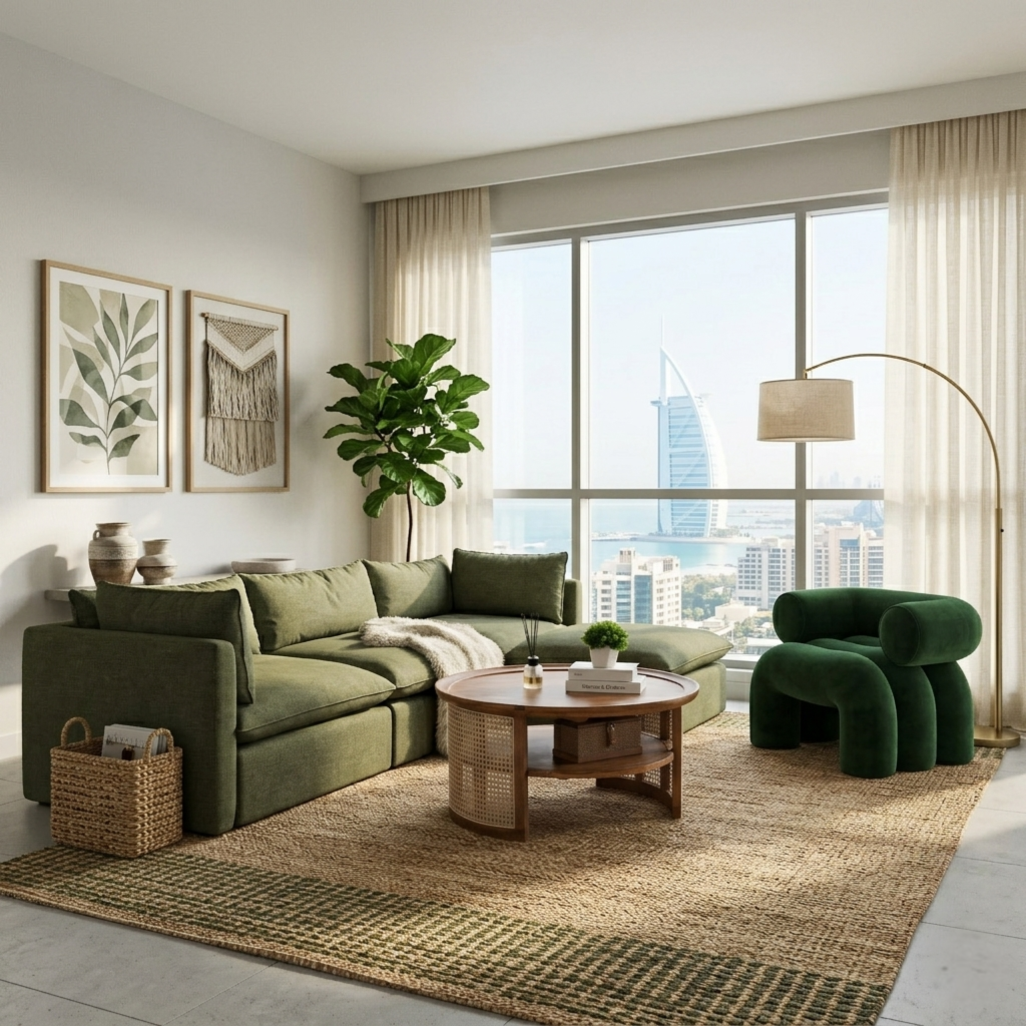 The Modern Oasis (Green Boho)