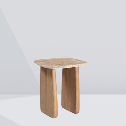 Arvo Travertine Side Table