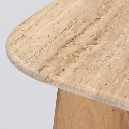 Arvo Travertine Side Table