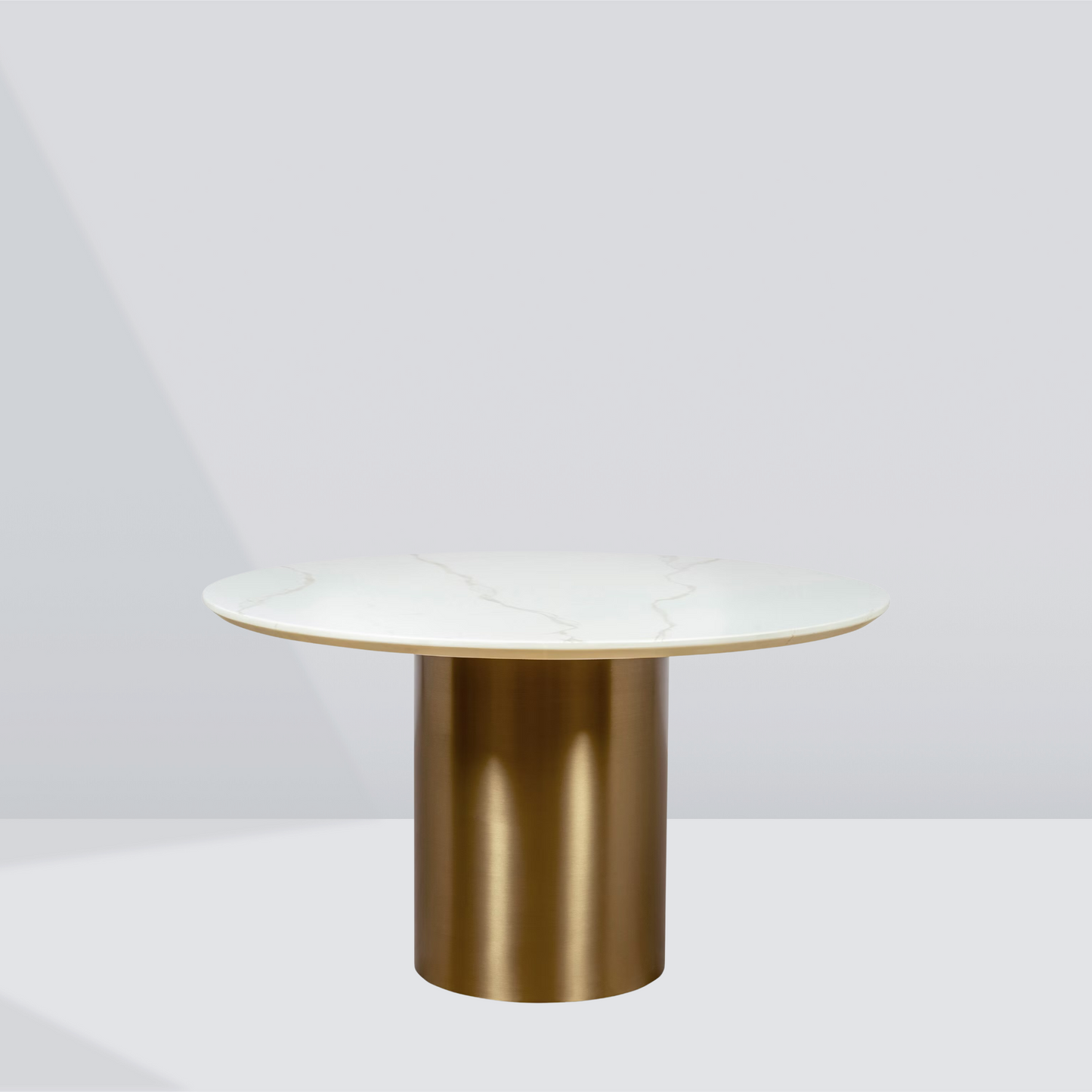 Lunaro Gold Round Dining Table – 4 Seaters