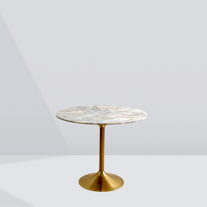 Zeno Round Marble Bistro Table - 2 Seaters