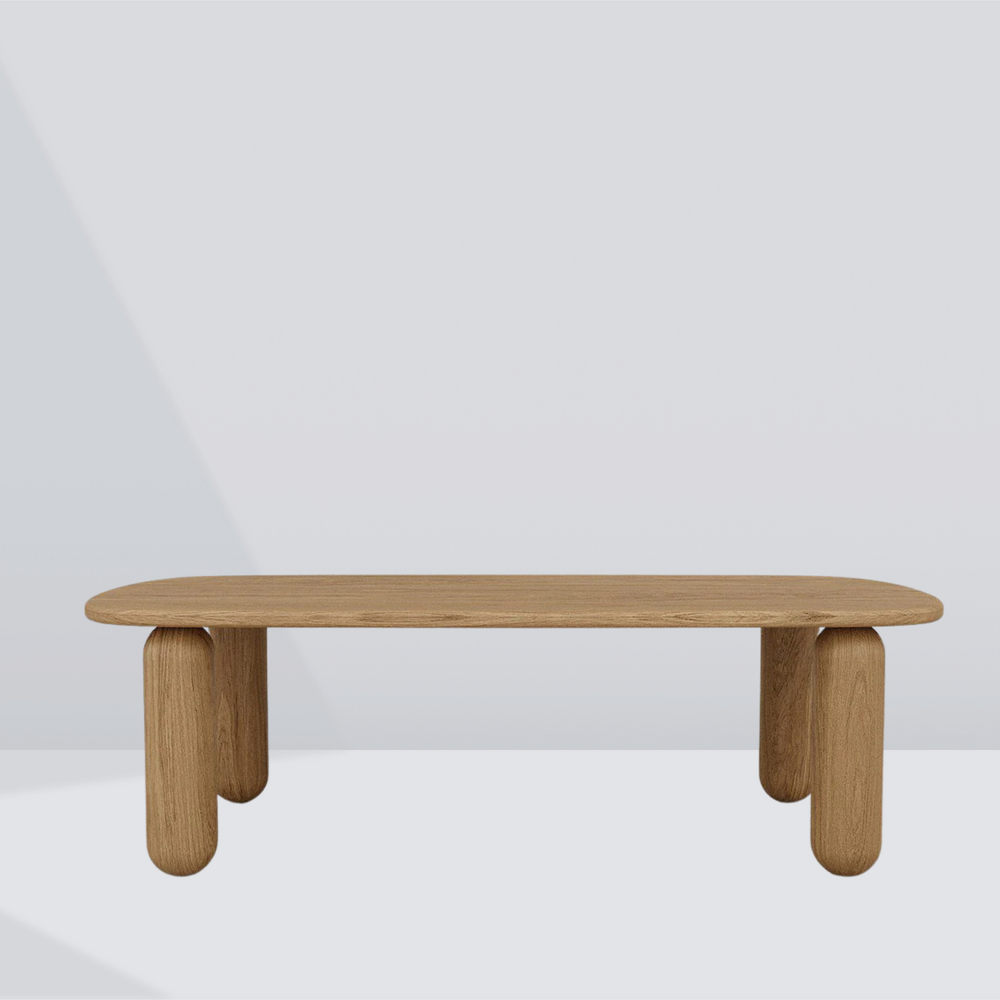 Alden Curved Oak Dining Table – 6 Seaters