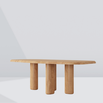 Solvo Solid Oak Dining Table – 6 Seaters
