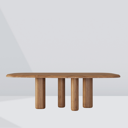 Solvo Solid Oak Dining Table – 6 Seaters