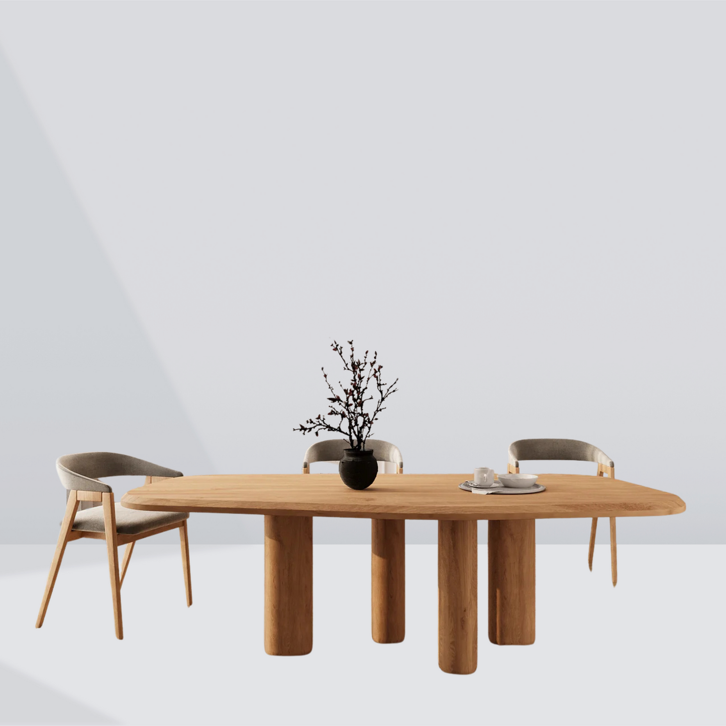 Solvo Solid Oak Dining Table – 6 Seaters