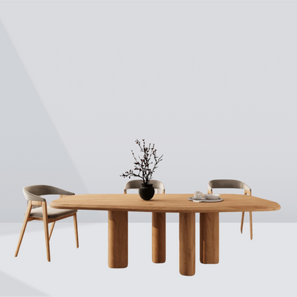Solvo Solid Oak Dining Table – 6 Seaters