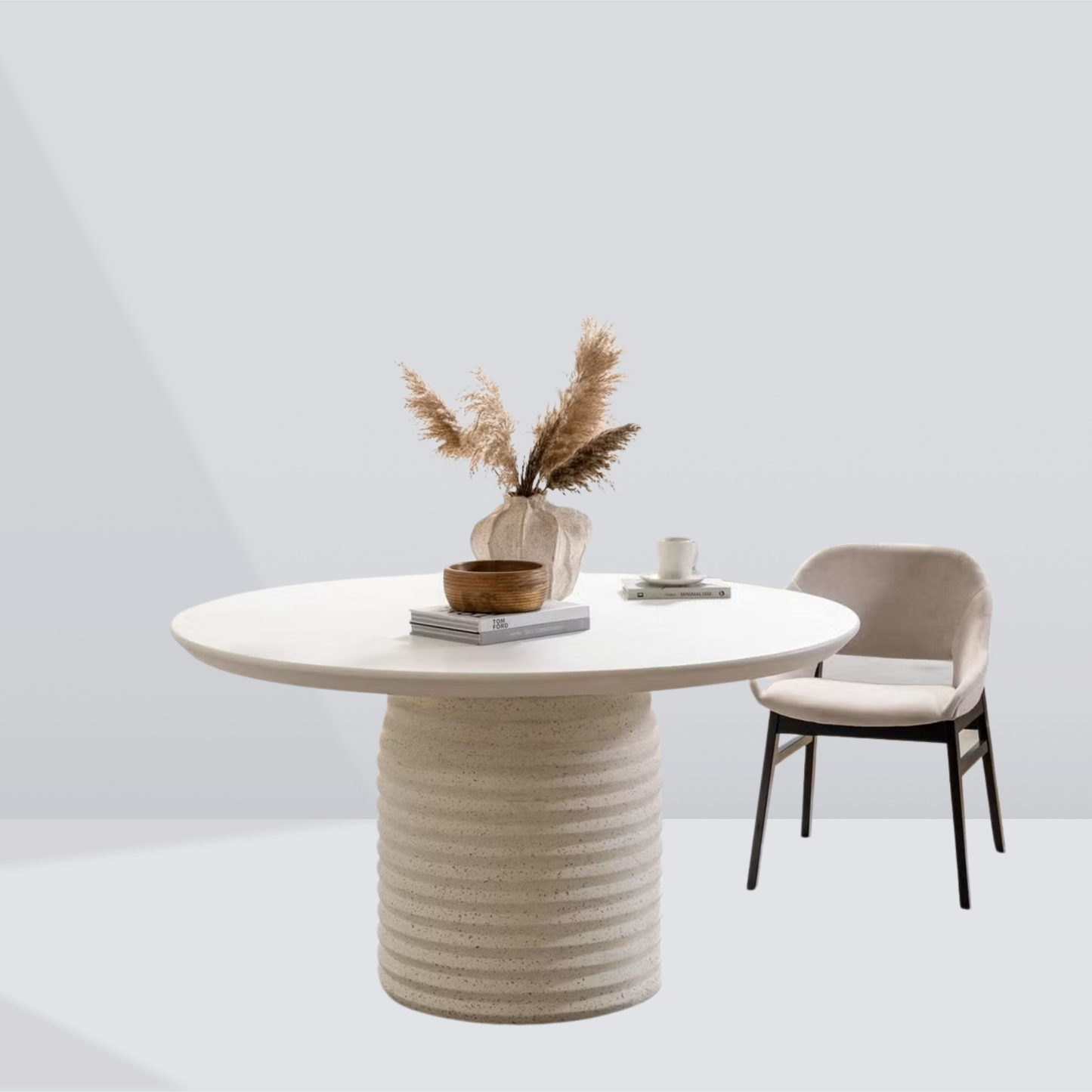Tideform Round Concrete Dining Table – 4 Seaters