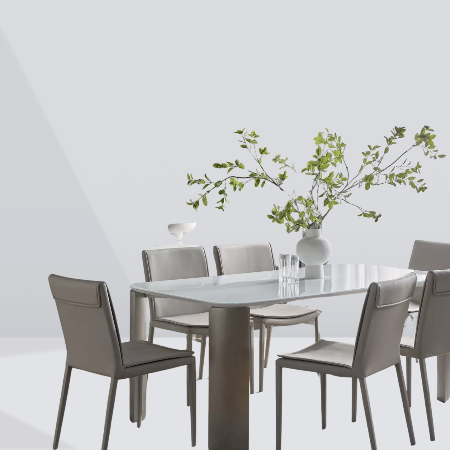 Strato Glass Dining Table - 6 Seaters
