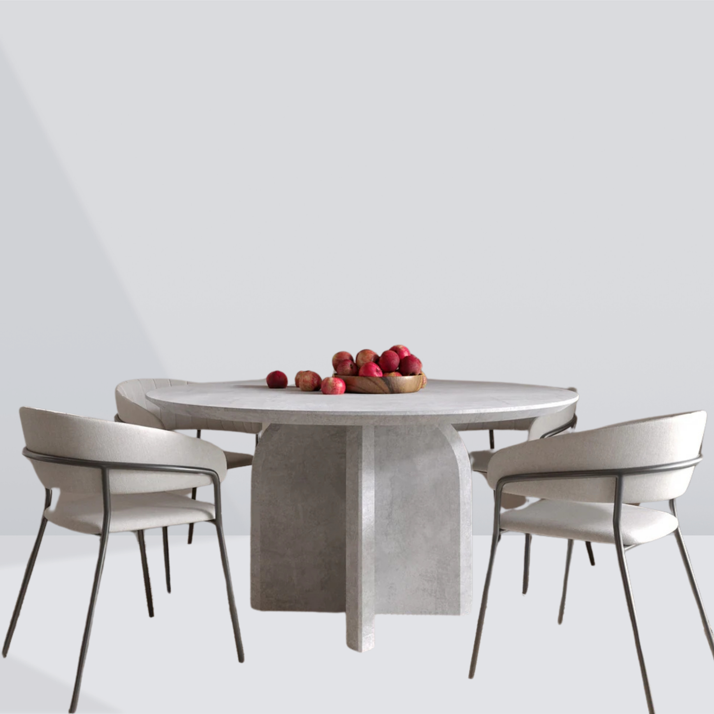 Monolith Curve Round Side Table - 4 Seaters
